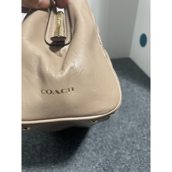 Coach Madison Gathered Twist Handbag/ Satchel Brown 2way Tote Bag - Picture 14 of 16